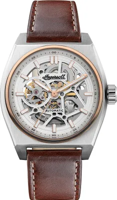 Zdjęcie produktu dla Zegarek męski INGERSOLL I14302 brązowy klasyczny skeleton
