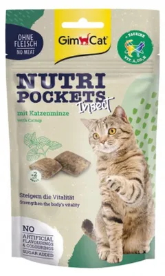 Produktbild von GIMCAT Nutri Pockets Insect with Catnip - Katze behandeln - 60g
