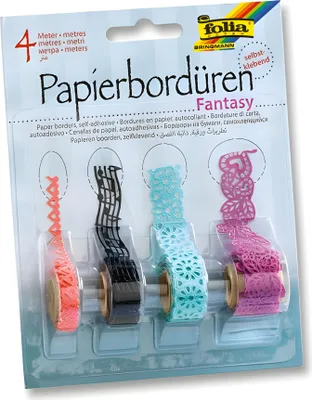 Produktbild von Folia 13801, Mehrfarbig, Einfarbig, Papier, 1 m, Sichtverpackung, 4 Stück(e)