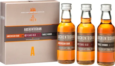 Produktbild von Auchentoshan Gift Collection Single Malt Scotch Whisky | 40 - 43 % vol | 3 x 0,05 l | insgesamt 0,15 l