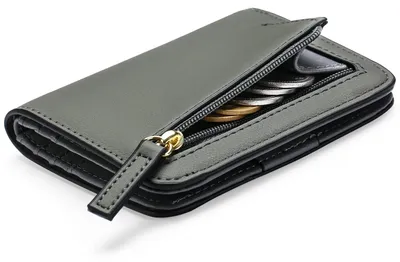 Produktbild von Omgoods – Kompaktes Leder-Portemonnaie mit RFID-Schutz