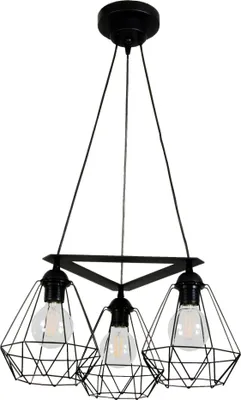 Image de Suspension industrielle style loft, noir, GORIA 14-332