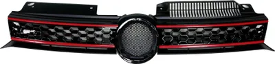 Produktbild von Kühlergrill Sportgrill Waben Schwarz Rot für VW Golf 6 VI 08-12 (nicht für GTI)
