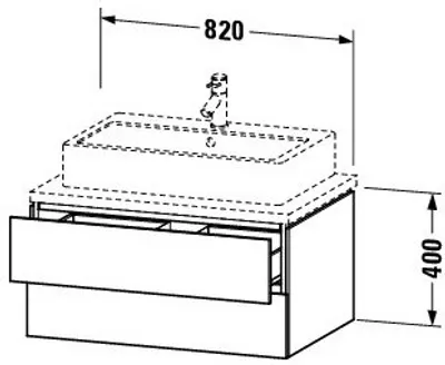 Produktbild von Duravit LC581705555 LC KWTU WH 820x547x400 Front: Ei