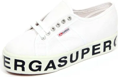 Immagine prodotto di H0180 sneaker donna SUPERGA white fabric platform shoes woman