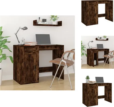 Obrázok produktu pre vidaXL Písací stôl údený dub 100x49x75 cm materiál na báze dreva - Písacie stoly