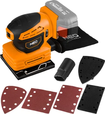 Produktbild von NEO TOOLS  3-in-1 Multischleifer, Akku Professional 18V System Ohne Akku Exzenterschleifer Staubbehälter, Quadratfuß