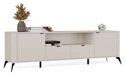 Produktbild von TV-Lowboard Vero Kaschmir 186 cm breit mit 2 Türen und 2 Schubladen Soft-Close