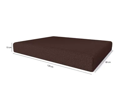 Obrázek produktu pro Pillows24 - Palettenkissen - Sitzkissen 120 x 80 in Braun - Waschbar Polster für Europaletten & Balkonmöbel - Indoor & Outdoor - Texas