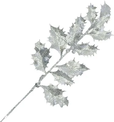 Produktbild von ZWEIG der Stechpalme - Glitzersilber