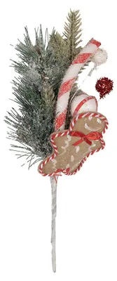 Imagen del producto de Clayre & Eef, decoración navideña, figura de hombre de jengibre, 30 cm, color verde, plástico