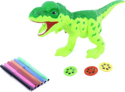 Produktbild von Dinosaurier Projektor zum Nachzeichnen mit Bildprojektion, 3 Dias, 18 Bildern und 6 Markern