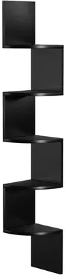 Image de Étagère d'Angle Loft Noire à 5 Niveaux