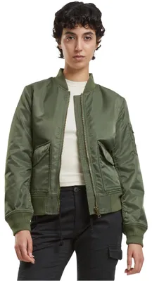 Productafbeelding van Brandit dames bomberjack van sherpa-materiaal, kleur: olijfgroen, maat: XXL