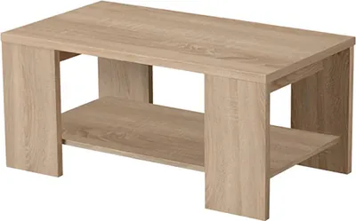 Produktbild von Dmora Couchtisch Piraino 91x51x42h cm Eichenbraun, ein rechteckiger Fach