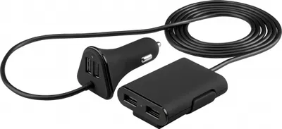 Produktbild von Goobay 71451, Auto, Zigarettenanzünder, 5 V, 1,8 m, Schwarz
