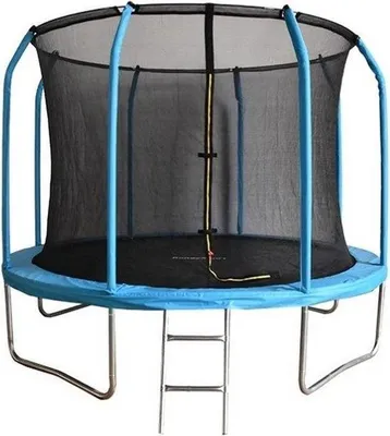 Zdjęcie produktu dla Trampolina - 305 cm - z siatką zabezpieczającą i drabinką - niebieska