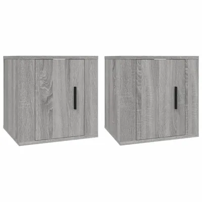 Zdjęcie produktu dla vidaXL Szafki wiszące pod TV 2 szt. Szara Sonoma 40x34,5x40 cm