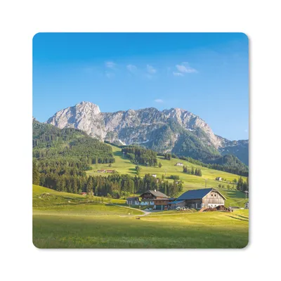 Produktbild von MuchoWow® Mauspad Mousepad Berg - Himmel - Wald 20x20 cm - Mousepads - Maus Mat - Pad - Mausunterlage - Desk Mat - Bureauartikeln
