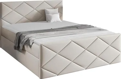 Produktbild von MIRJAN24 Boxspringbett Herkules, Ehebett mit zwei Bettkästen, Doppelbett, Stilvoll Schlafzimmer (Ikar 01, Größe: 160x200 cm)