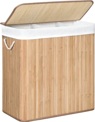 Produktbild von Bambusový kôš na bielizeň s 3 priehradkami 60 cm