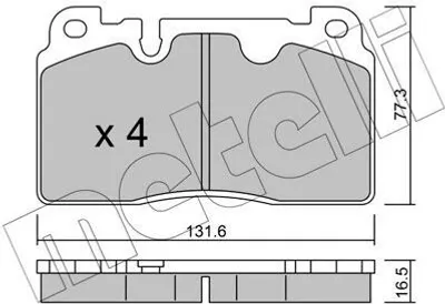 Produktbild von METELLI Bremsbeläge Satz Vorne Bremsklötze für AUDI Q5 (8RB) 22-0979-0