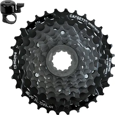 Produktbild von SHIMANO TOURNEY 7-Gang HYPERGLIDE MTB-Kassettenzahnkranz 12-28 Zähne inkl. Fahrradklingel