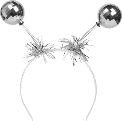 A product image of a diadem with disco balls.