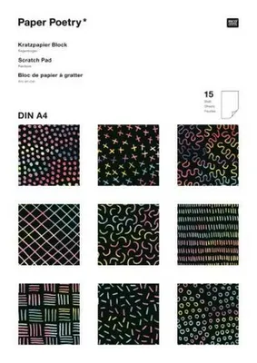 Obrázok produktu pre Stierací blok papiera dúha, A4MIX