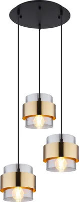 Produktbild von Globo Lighting Hängeleuchte Metall schwarz matt, 3x E27