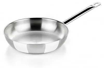 Produktbild von BRA Profesional | 20 cm Bratpfanne aus Edelstahl, Dreifach-Diffusorboden, Vollinduktion, ergonomischer Griff