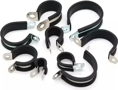 Produktbild von Rohrschellen Leitungsschellen Schlauchschellen mit Gummi DIN 3016 RSGU 6mm 12mm 25 Stück