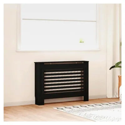 Produktbild von Heizkörperabdeckung, schwarz, 112 x 19 x 81,5 cm, MDF