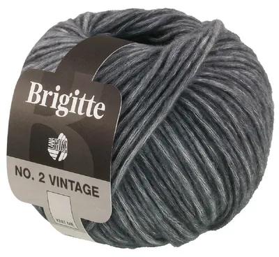 Produktbild von Lana Grossa BRIGITTE NO. 2 VINTAGE 50 g Soffilo mit Seide & Merinofasern 115 m  Farbe 210 - Dunkelgrau meliert