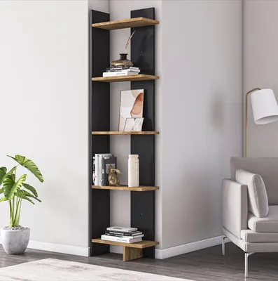 Produktbild von Bücherregal Alis mit 5 Fächern, Höhe 170 cm, Breite 43,2 cm, Tiefe 19,6 cm