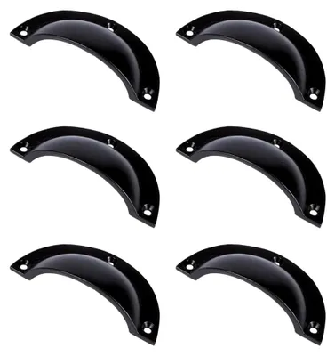 Produktbild von Gebogener Griff für Schranktüren - B95mm x H46mm - Schwarz - Set von 6
