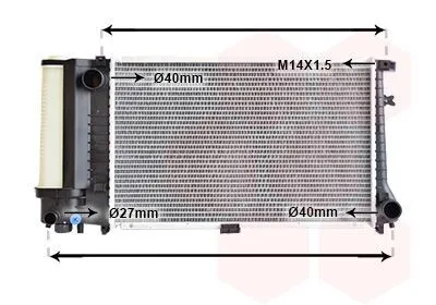 Produktbild von VAN WEZEL 06002090 Kühler Wasserkühler Motorkühler für BMW 5 Limousine (E34) 5 Touring (E34)