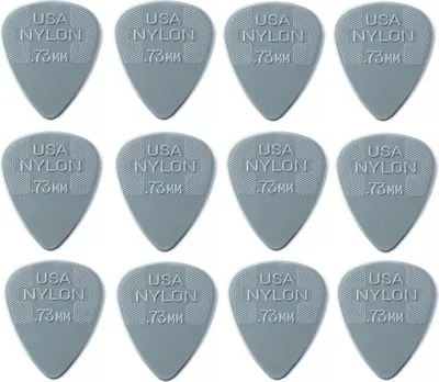 Image de 12x Dunlop Nylon Standard Plektren - 0.73 mm - grau