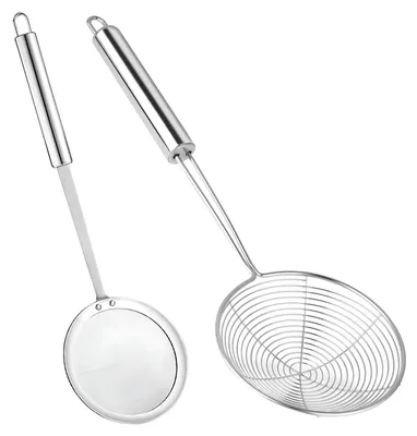 2er-Set Schaumlöffel aus Edelstahl 304, 33,5 cm, spülmaschinengeeignet