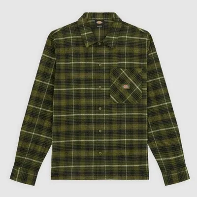 Image de Dickies Forest Check chemise à manches longues Vert S Homme Vert S