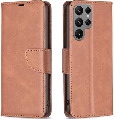Produktbild von Mobigear Excellent  Samsung Galaxy S24 Ultra Hülle Klapphülle Geldbörse - Braun