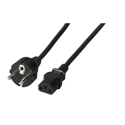 Obrázok produktu pre EFB Elektronik Netzleitung Schutzkontakt 180° - C13 180°, schwarz, 5,0 m, 3 x 1,00 mm²
