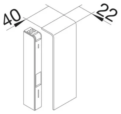 Produktbild von Hager Endstück SL2011569016 SL 20x115mm verkehrsweiß
