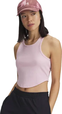Produktbild von Under Armour Rival Rib Ärmelloses Oberteil Rosa L Frau Rosa L