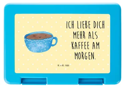 Produktbild von Mr. & Mrs. Panda Brotbehälter Kaffee Tasse - Gelb Pastell - Geschenk, Aufbewahrungsbox essen, Bentobox, Liebe, Geschmack, Lunchbox, Bento Box, Genuss, Lustige Sprüche