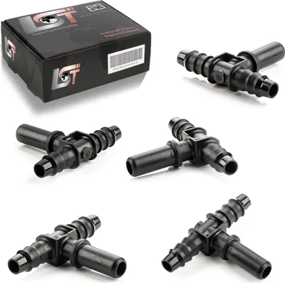 Produktbild von 5x T-Verbinder T-Stück Schlauchverbinder Ø 8 mm - Ø 10 mm Kraftstoffleitung