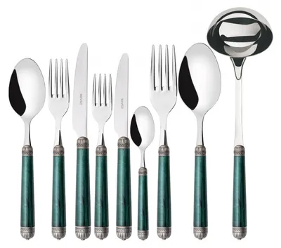 Productafbeelding van DORICO Ghiera Argento Anticato, Bestekset 75-delig, Presentaatieverpakking, Casa Bugatti