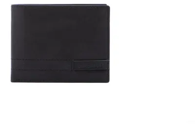 Zdjęcie produktu dla Portfel męski z ekoskóry, czarny, Laura Biagiotti, model Compact, z uchwytem na karty