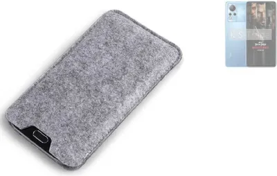 Produktbild von K-S-Trade Filz Handyhülle kompatibel mit Infinix Note 12 Turbo Schutzhülle Filztasche Filz Tasche Case Sleeve Handy Hülle Filzhülle grau