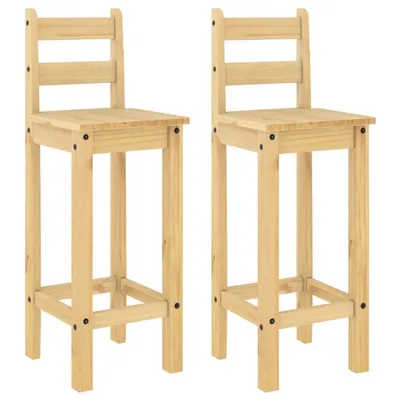 Produktbild von Barstühle 2 Stk. Massivholz Kiefer